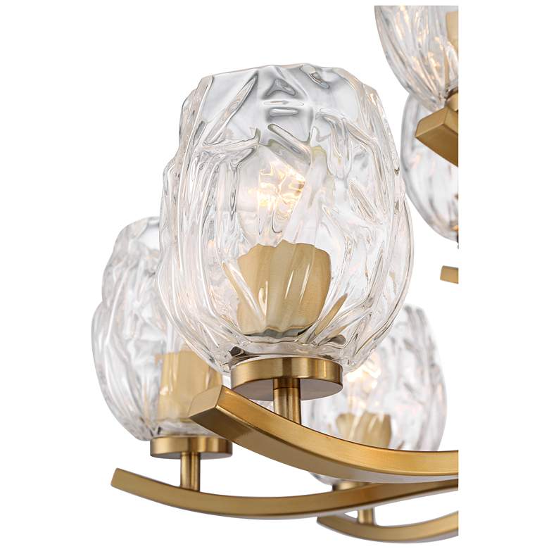 Image 3 Stiffel Veronica 33 1/4" Wide Gold and Glass 12-Light Chandelier more views