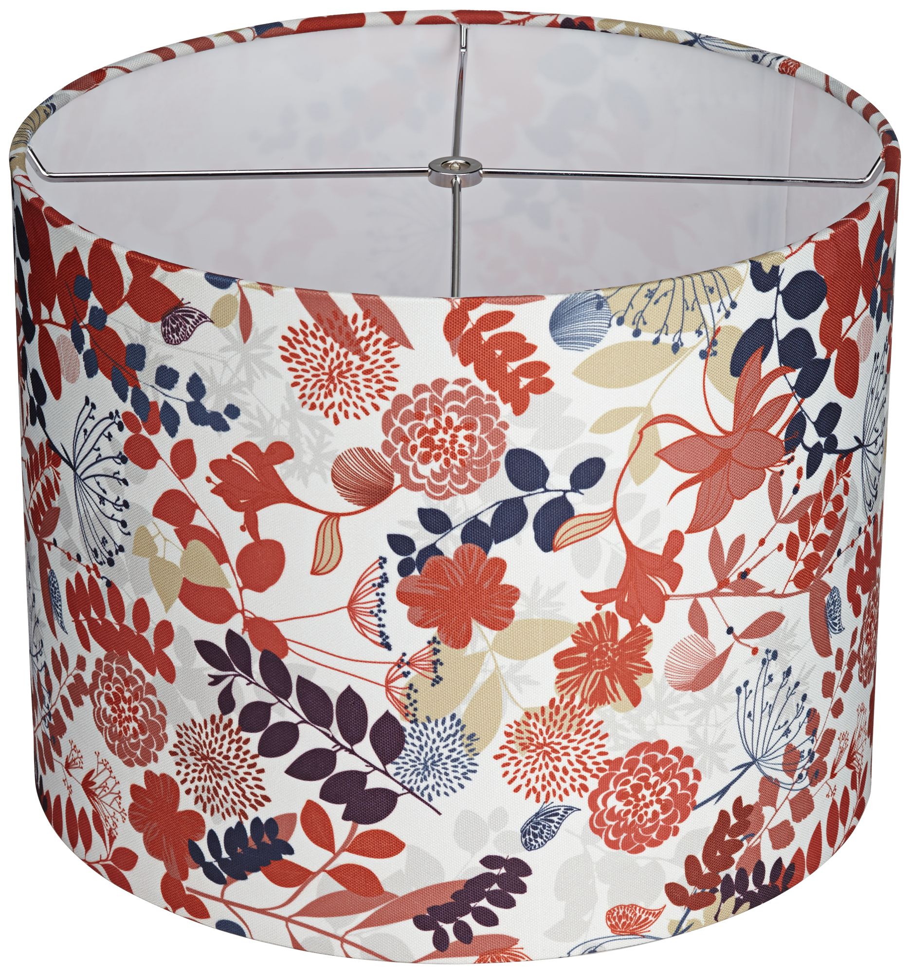 Colorful Floral Drum Lamp Shade 14x14x11 (Spider) 93Y78 Lamps Plus