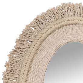 Jamie Young Fringe Off-White Jute 32&quot; x 43&quot; Wall Mirror more views