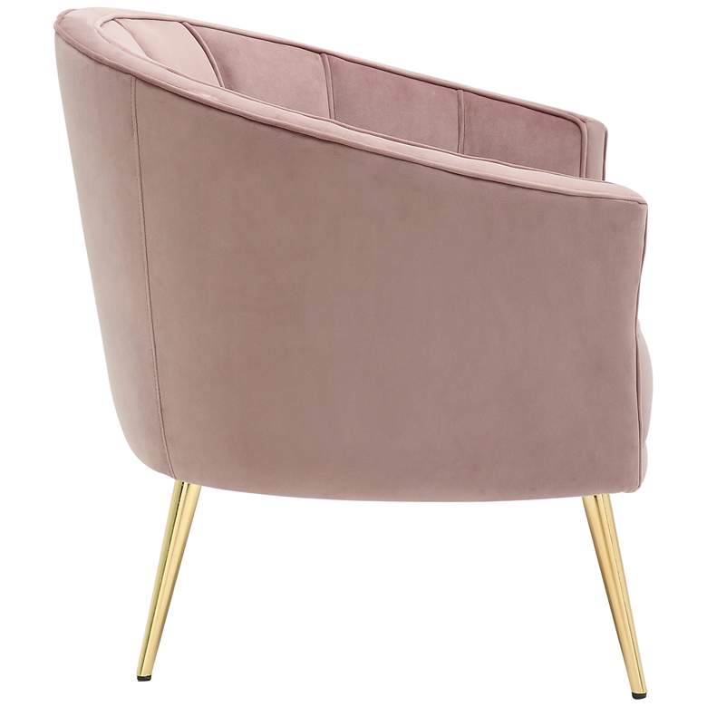 Tania Blush Pink Velvet Tufted Accent Chair more views