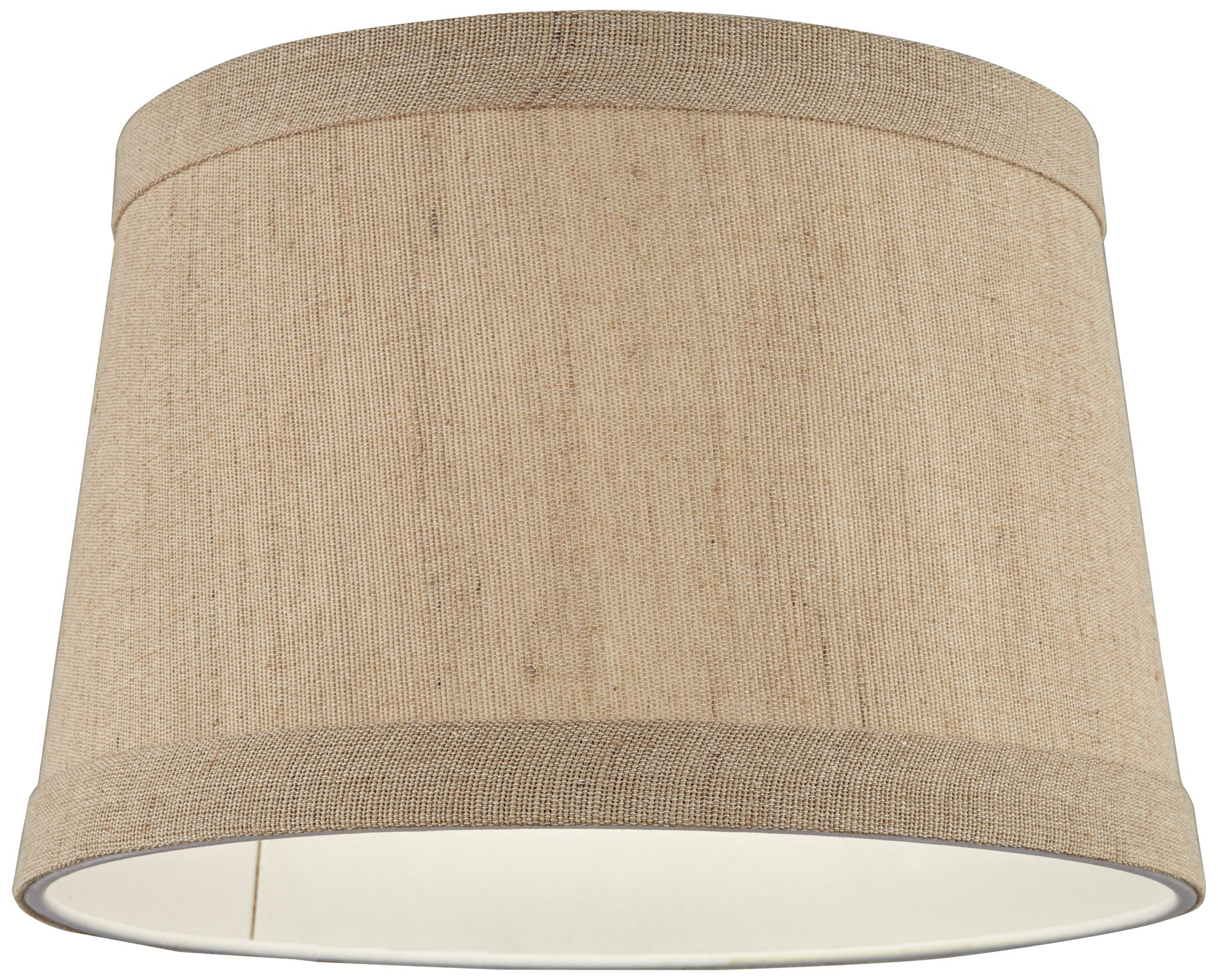 Taupe Linen Hardback Drum Lamp Shade 10x12x8 (Spider) 94X28 Lamps Plus