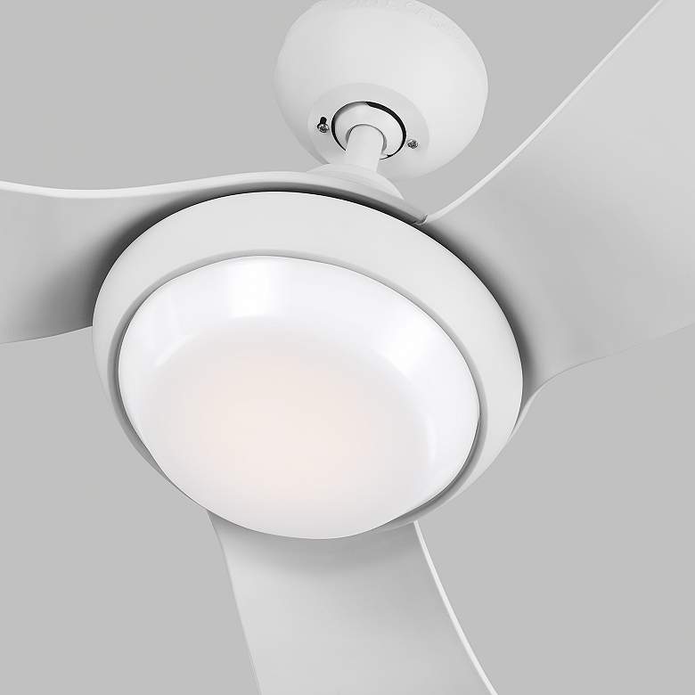 56&quot; Monte Carlo Avvo Matte White Damp Rated LED Ceiling Fan more views