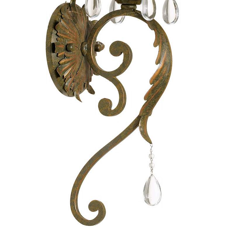 Image 4 Valentina Collection 19 1/2" High Iron Leaf Wall Sconce more views
