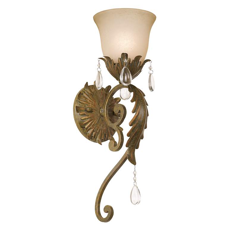 Image 6 Valentina Collection 19 1/2" High Iron Leaf Wall Sconce more views