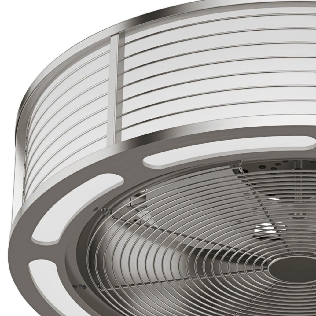 22" Hunter Tunley Brushed Nickel LED Ceiling Fan with Wall Control