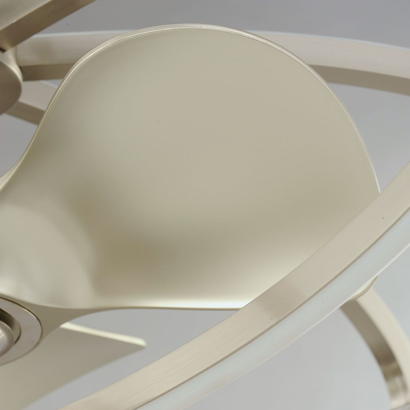 34" Maxim Solstice Satin Nickel LED Fandelier Ceiling Fan 95H90