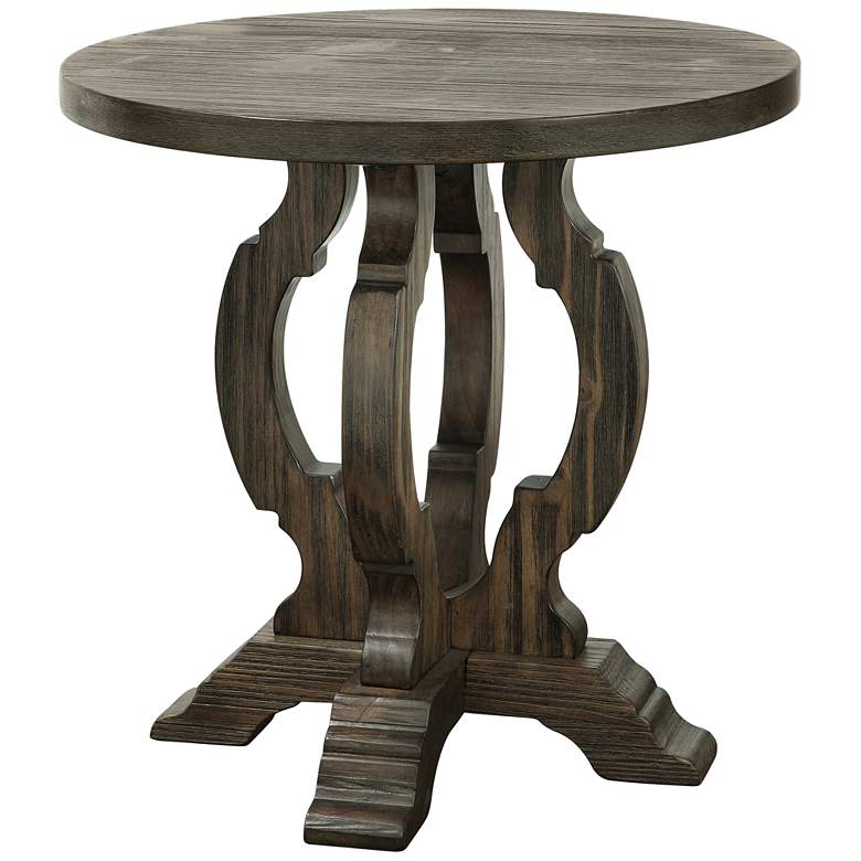 Image 3 Orchard Park 24" Wide Brown Wood Round Accent Table more views