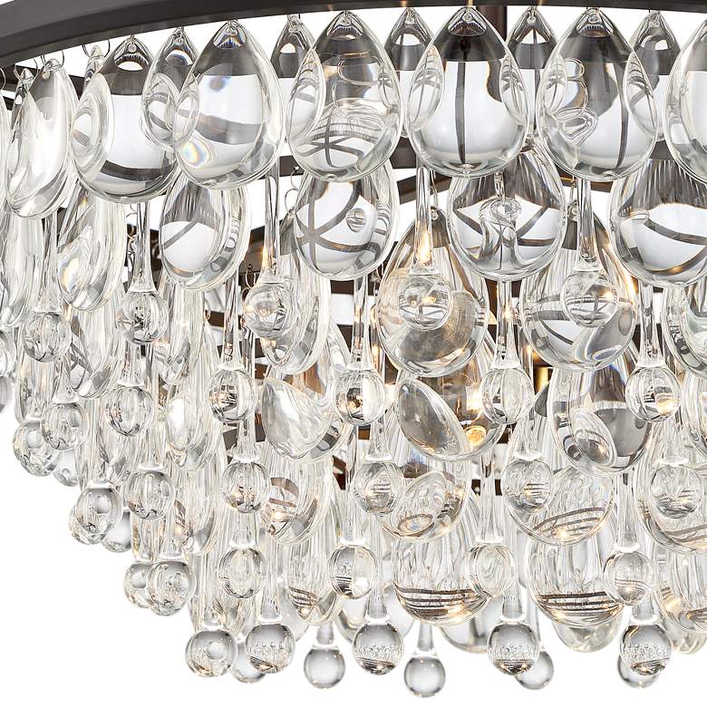 Image 3 Lorraine 22" Wide Bronze and Crystal Pendant Light more views