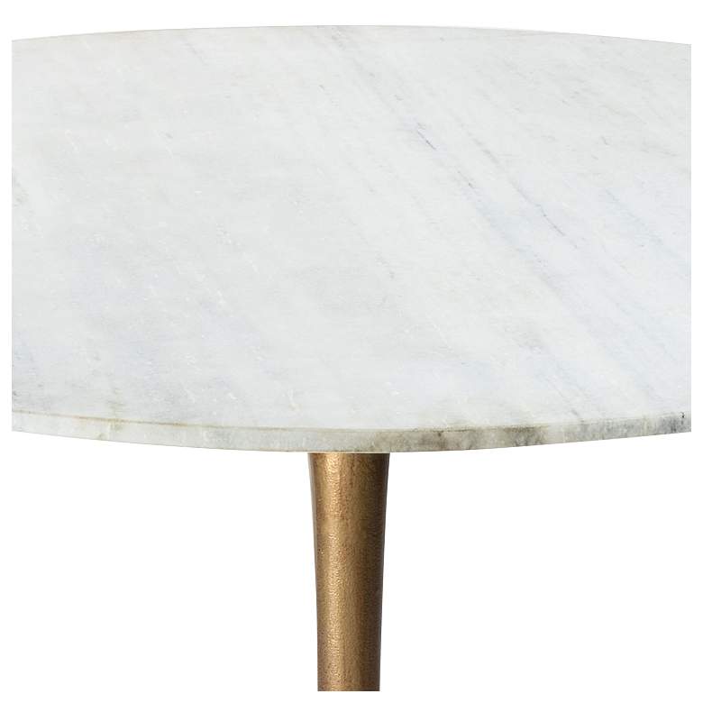 Zuo Ithaca 47&quot; Wide White and Gold Round Dining Table more views