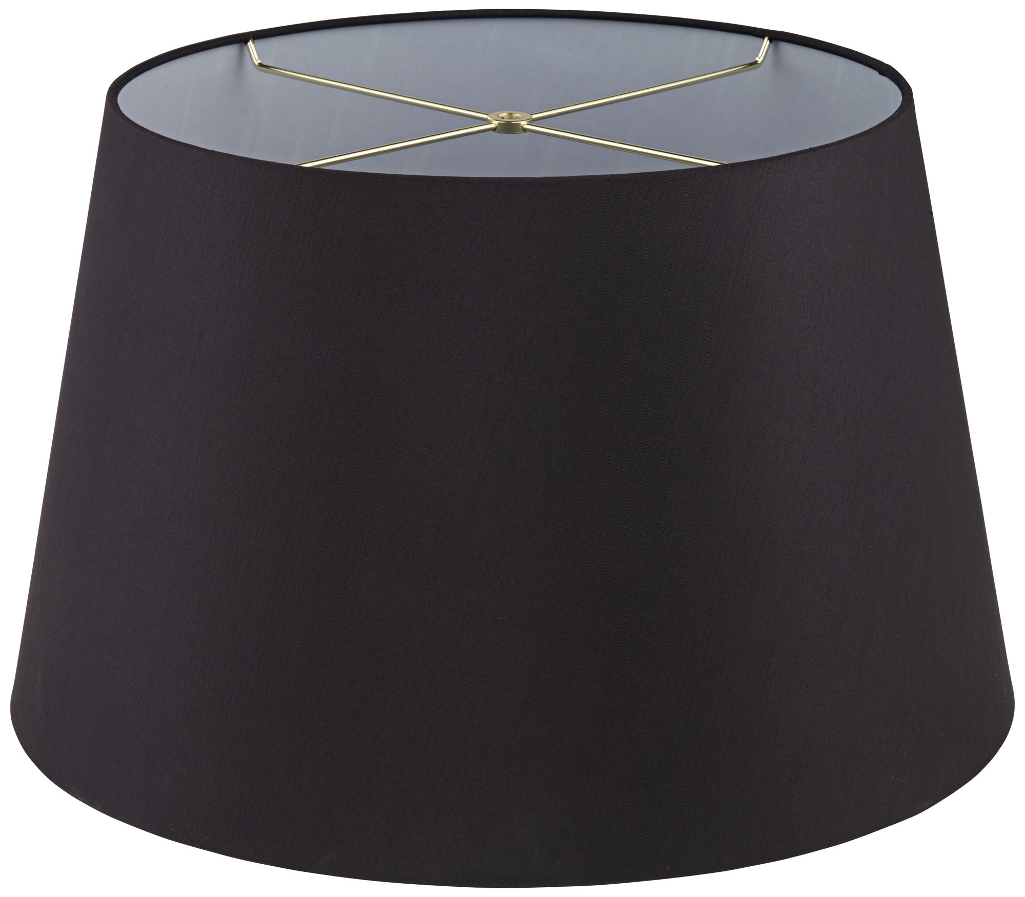 Black Faux Silk Tapered Drum Lamp Shade 15x19.5x12 (Spider) 96D49 Lamps Plus