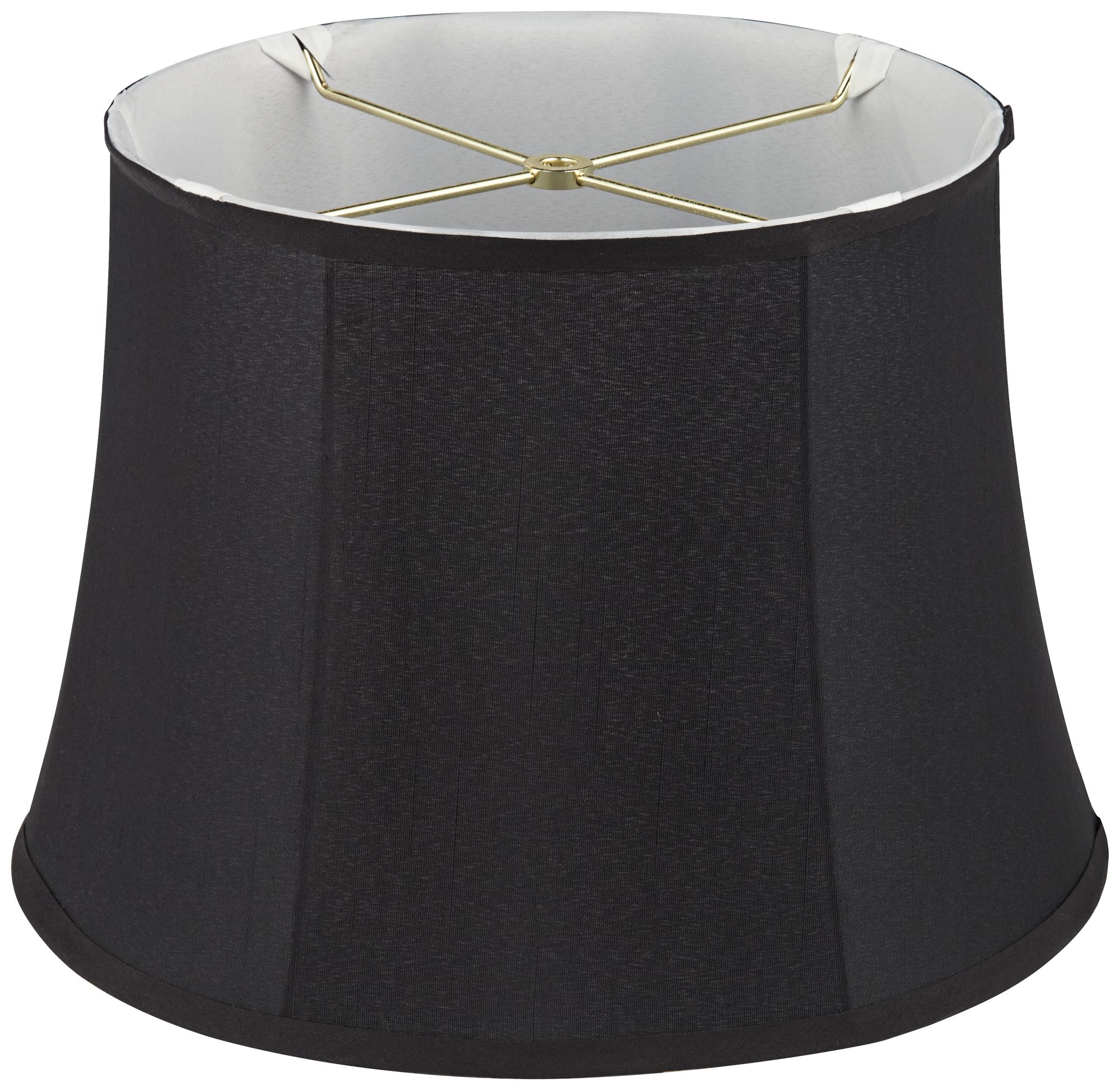 Black Faux Silk Tapered Drum Lamp Shade 11x14x10 (Spider) 96D61 Lamps Plus