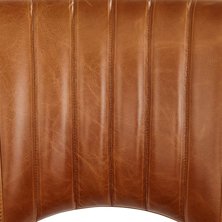 Image 3 Mauro Retro Brown Leather Accent Chair more views