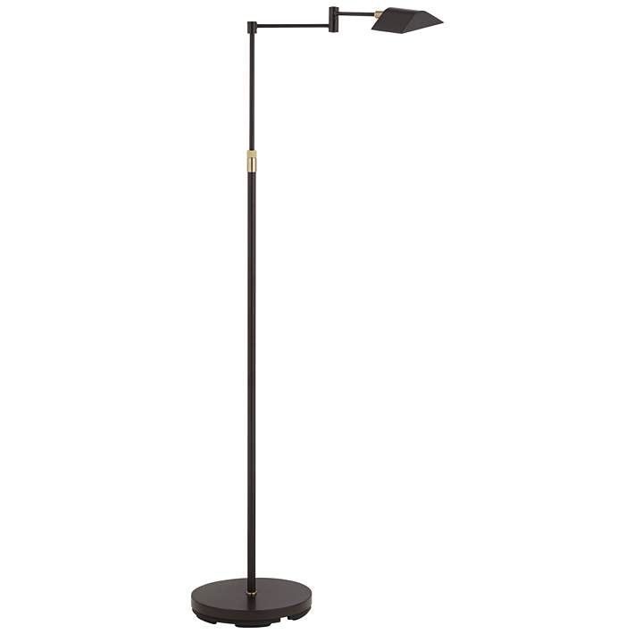 Zema Bronze Adjustable Pharmacy Swing Arm Modern LED Floor Lamp - #96J26 | Lamps  Plus