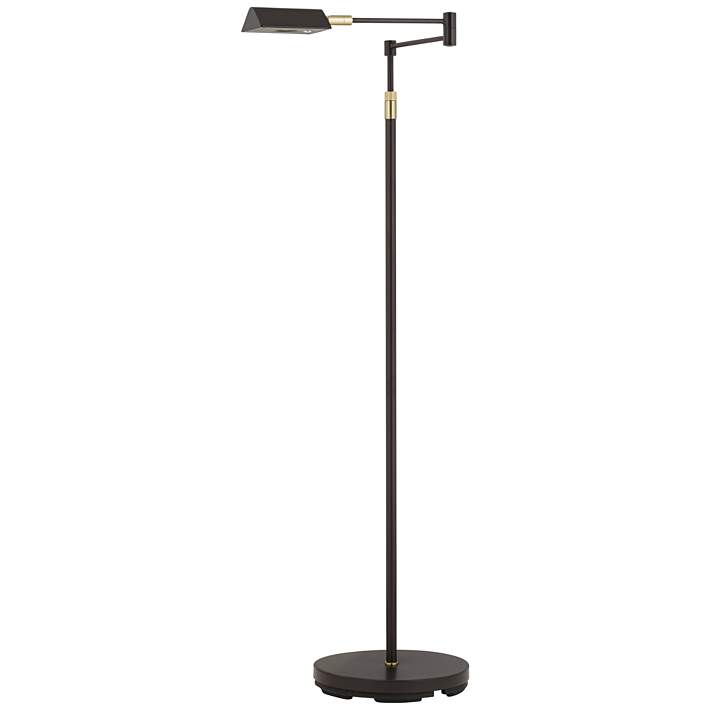 Zema Bronze Adjustable Pharmacy Swing Arm Modern LED Floor Lamp - #96J26 | Lamps  Plus