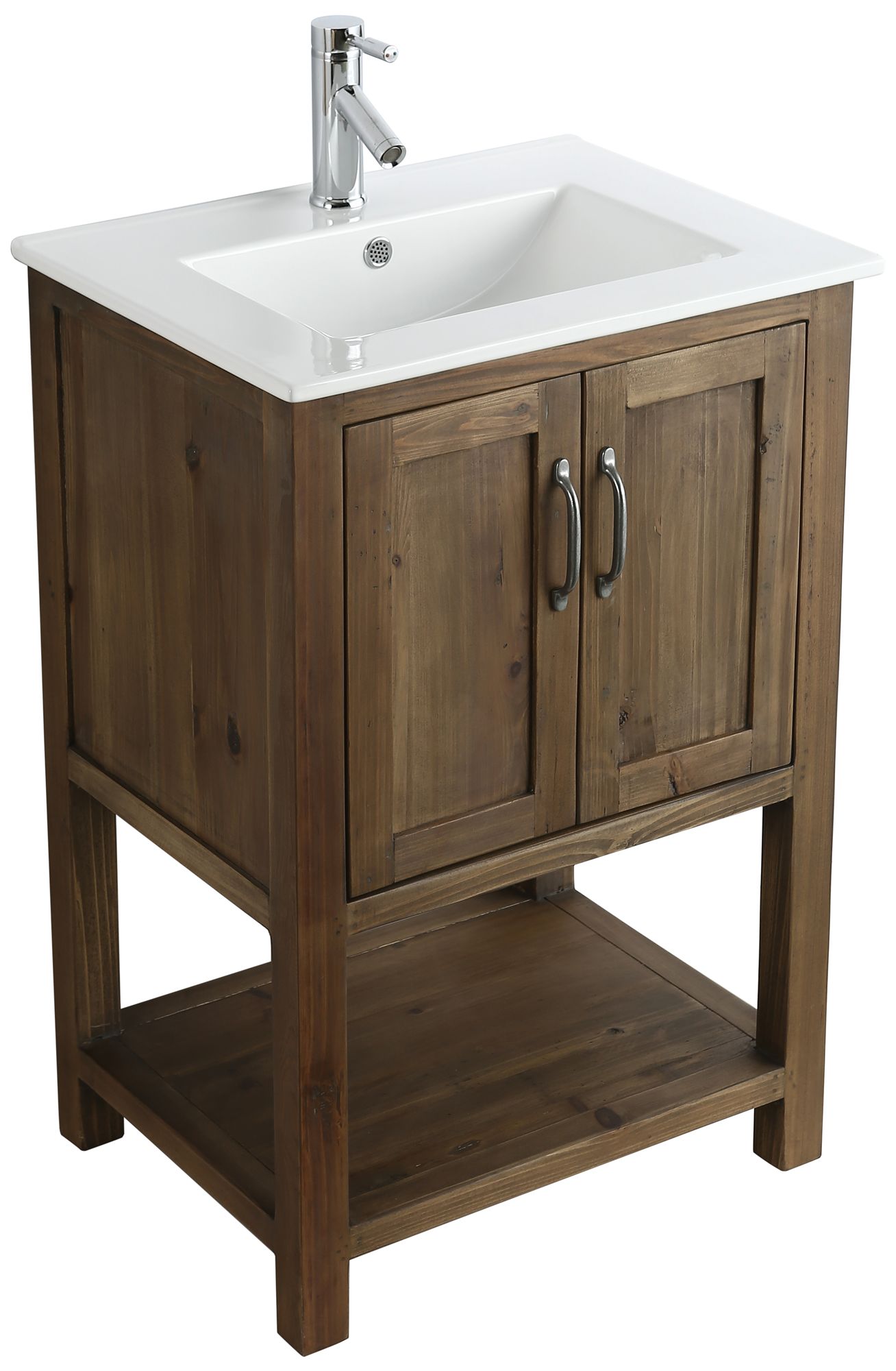 Austin 24" Wide Walnut Wood 2Door Single Sink Vanity 96J97 Lamps Plus