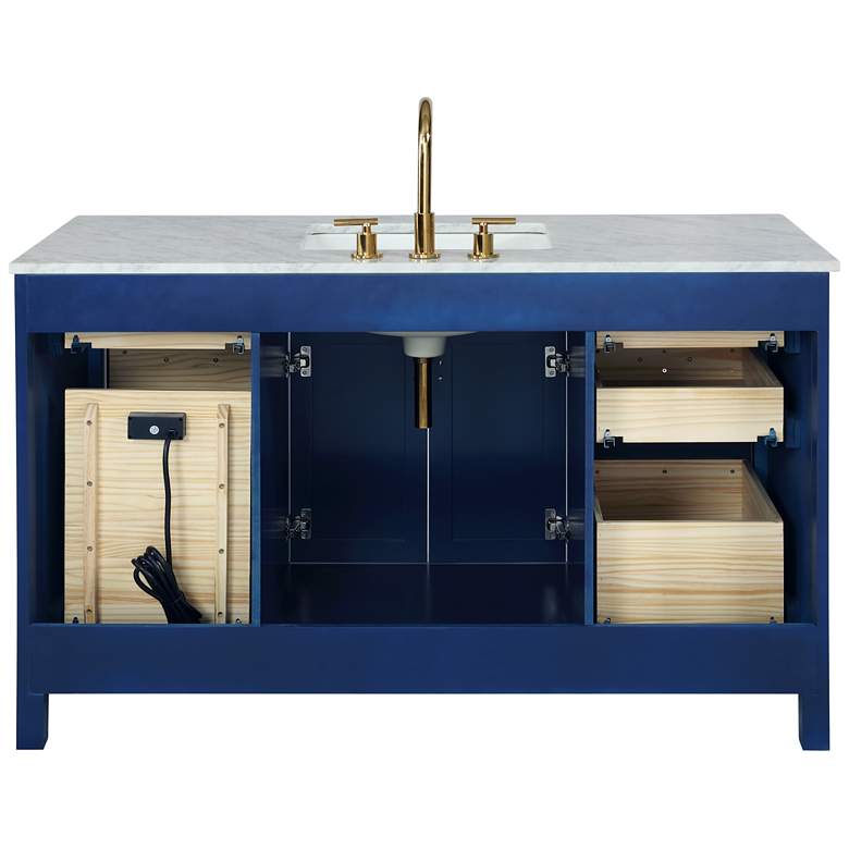 Valentino 48&quot; Wide Blue Wood 5-Drawer Single Sink Vanity more views
