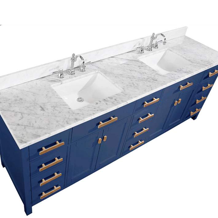 7 Drawer Double Sink Vanity 96k12, 84 Double Sink Vanity