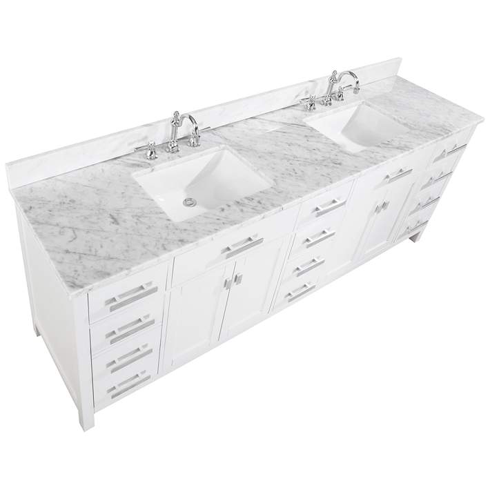 7 Drawer Double Sink Vanity 96k13, Extra Large Double Sink Bathroom Vanity