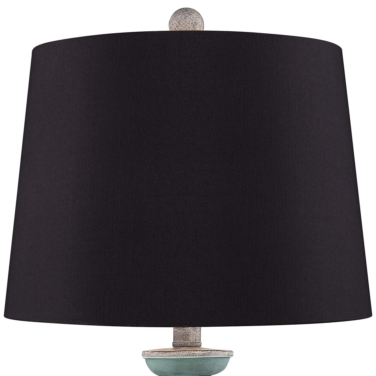 Patsy Blue-Gray Washed Black Shade Table Lamps Set of 2 - #96N65 ...