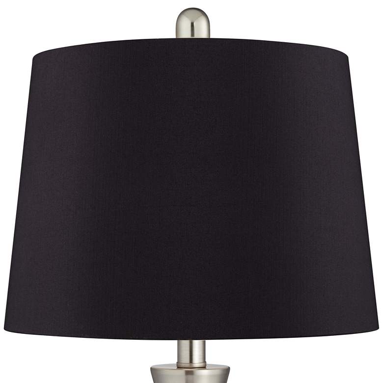 Image 2 Gerson Brushed Nickel LED Black Shade Table Lamps Set of 2 more views
