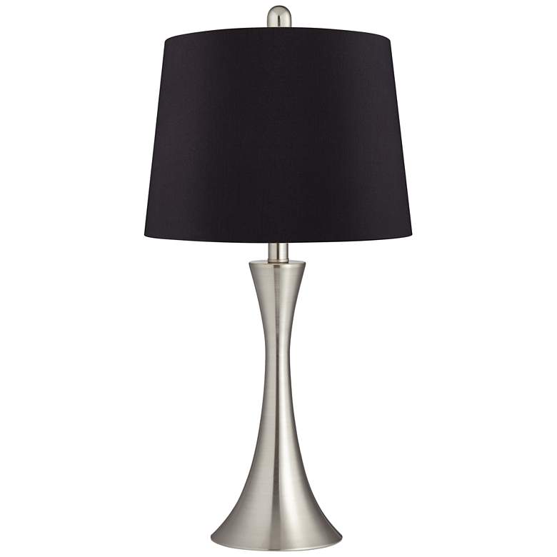 Image 5 Gerson Brushed Nickel LED Black Shade Table Lamps Set of 2 more views