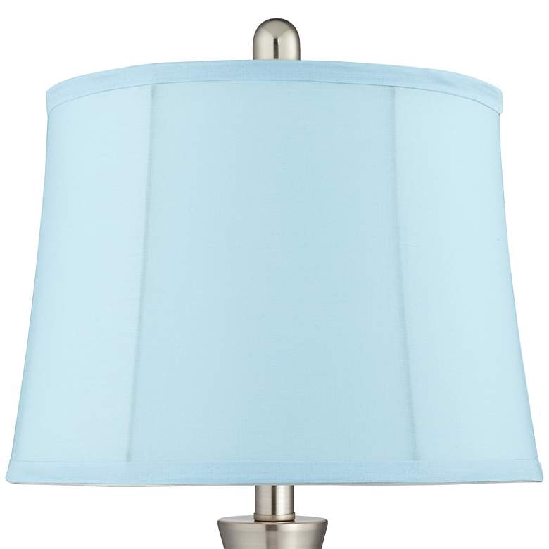 Image 2 Gerson Brushed Nickel LED Blue Softback Table Lamps Set of 4 more views