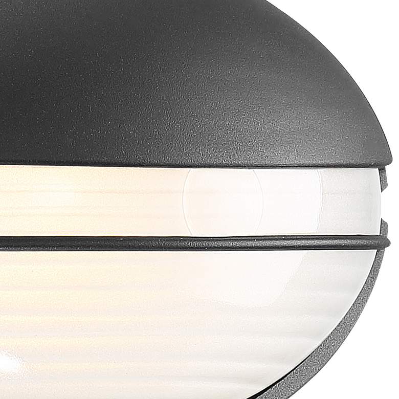 Clifton 5 1/4&quot; High Black Oval LED Outdoor Wall Light more views