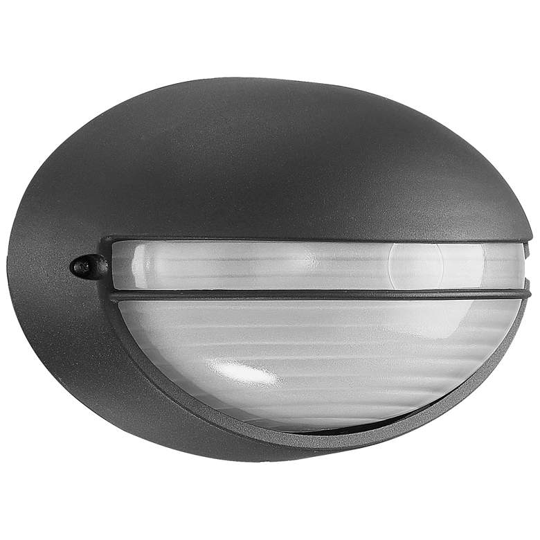 Clifton 5 1/4&quot; High Black Oval LED Outdoor Wall Light more views