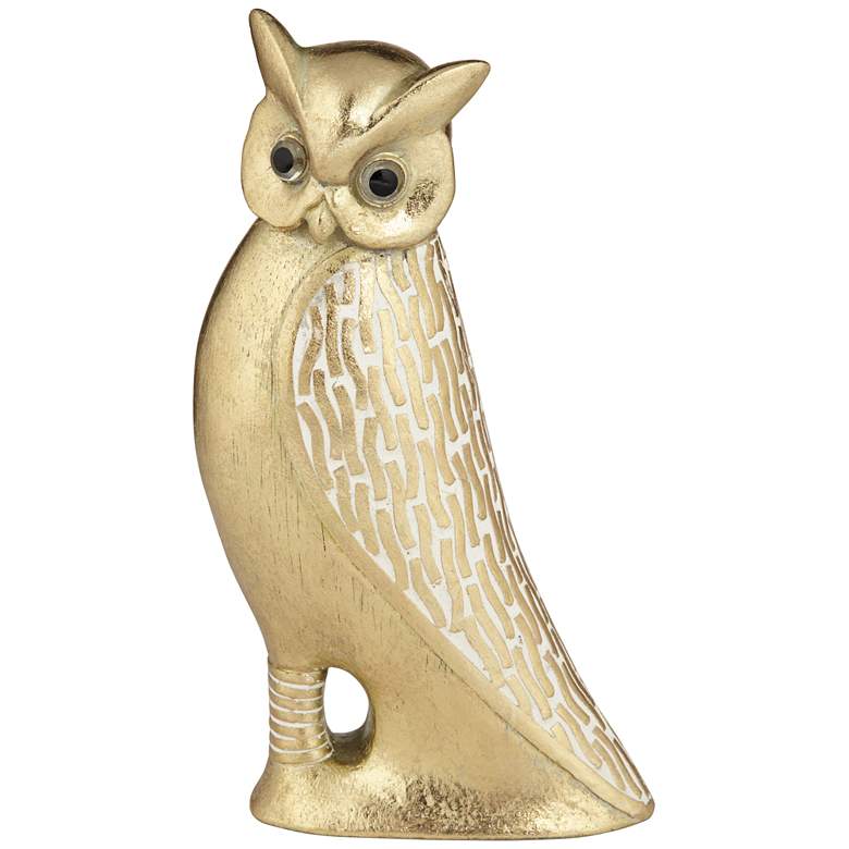 Gold Owl 8 1/4&quot; High Decorative Table Statue more views