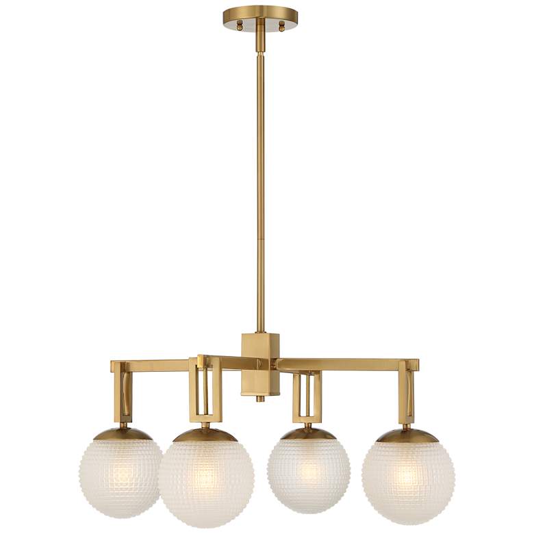 Image 6 Possini Euro Casa 25" Wide 4-Light Gold and Glass Chandelier more views