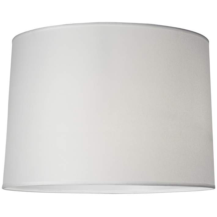 Hardback White Drum Paper Lamp Shade, Cylinder Paper Lamp Shade Replacement