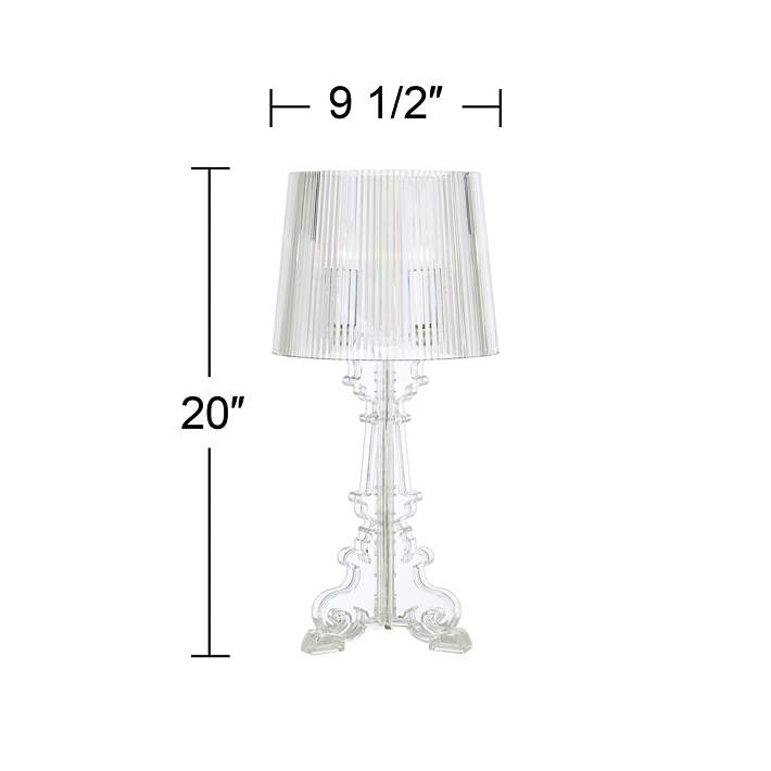 Baroque Clear Acrylic 20 High Accent, William Wide Table Lamp