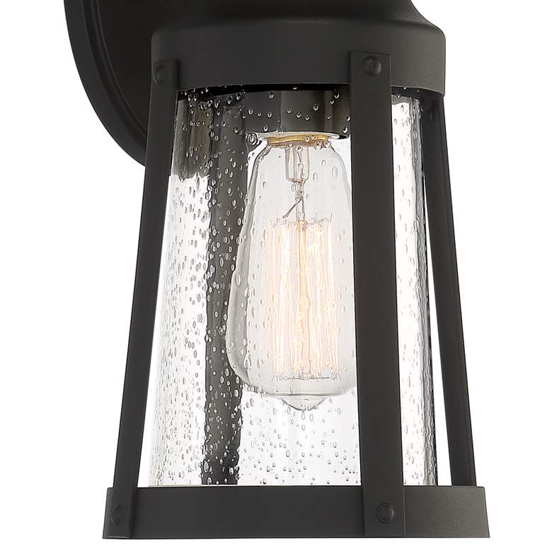 Image 3 Westvale 13 1/4" High Sand Black and Seedy Glass Outdoor Wall Light more views