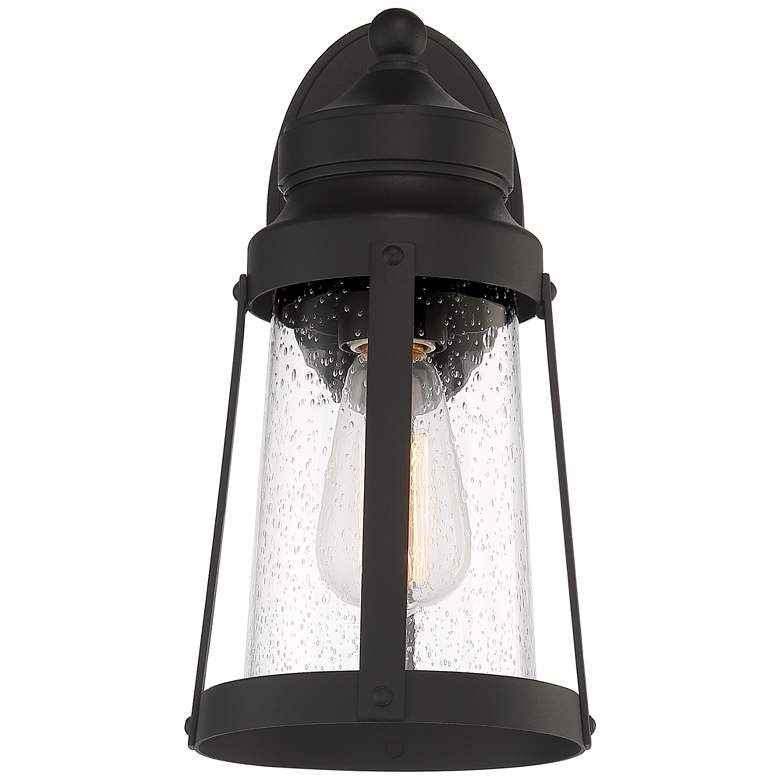 Image 4 Westvale 13 1/4" High Sand Black and Seedy Glass Outdoor Wall Light more views