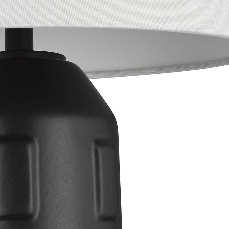 Chapman &amp; Meyrs 24&quot; Coal Black Ceramic Cylinder LED Table Lamp more views