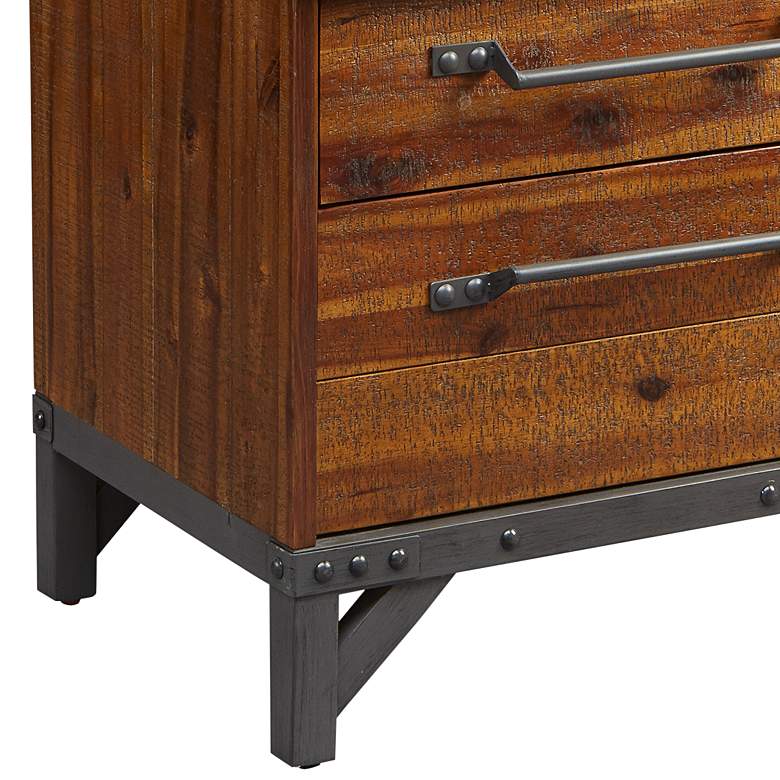 INK + IVY Lancaster 24&quot; Wide Acacia 2-Drawer Nightstand more views