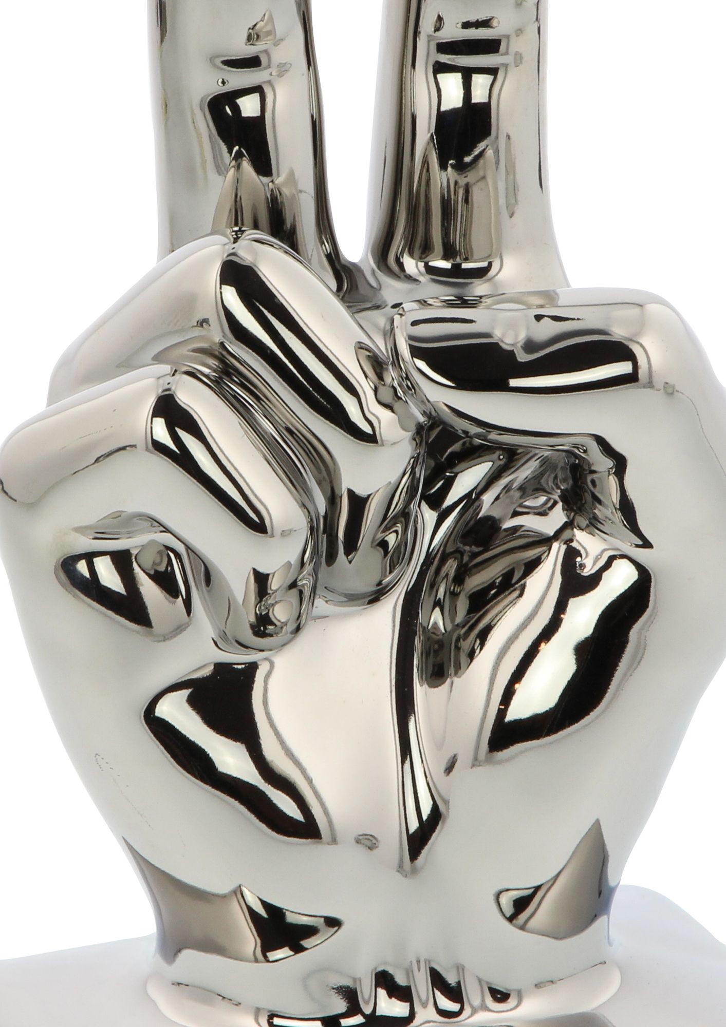 Gestures Lacquered Silver Hand Sculptures Set of 3 97G70 Lamps Plus