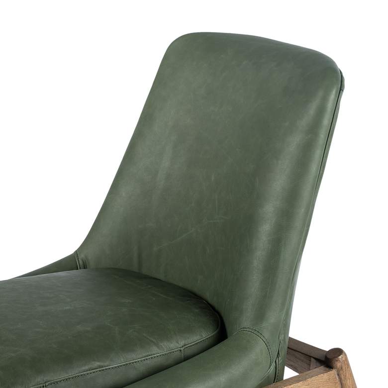 Braden Mid-Century Eden Sage Leather and Oak Dining Chair more views
