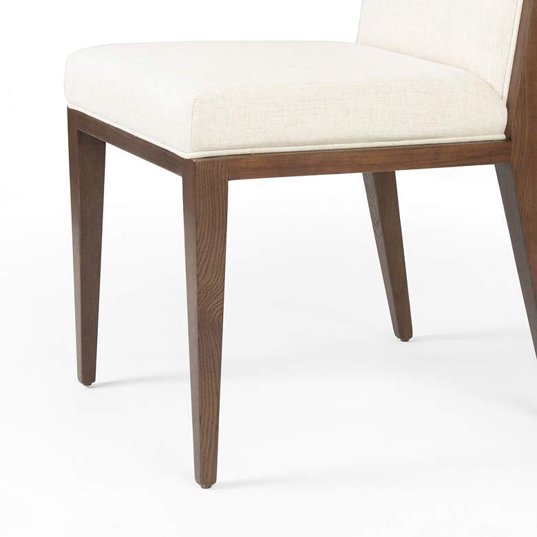 Image 3 Lydia Modern Flax White Dining Chair more views