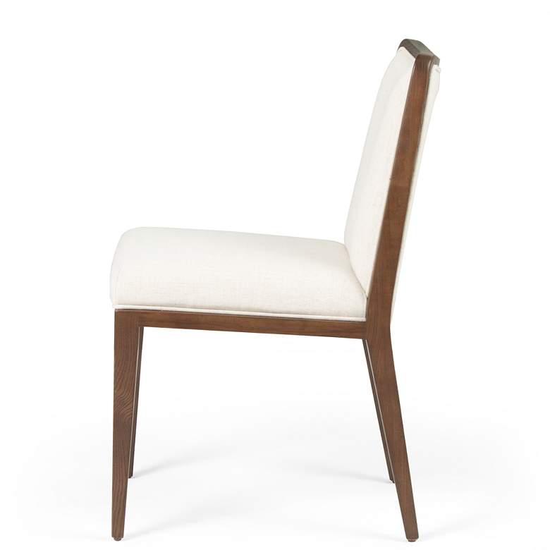 Image 6 Lydia Modern Flax White Dining Chair more views