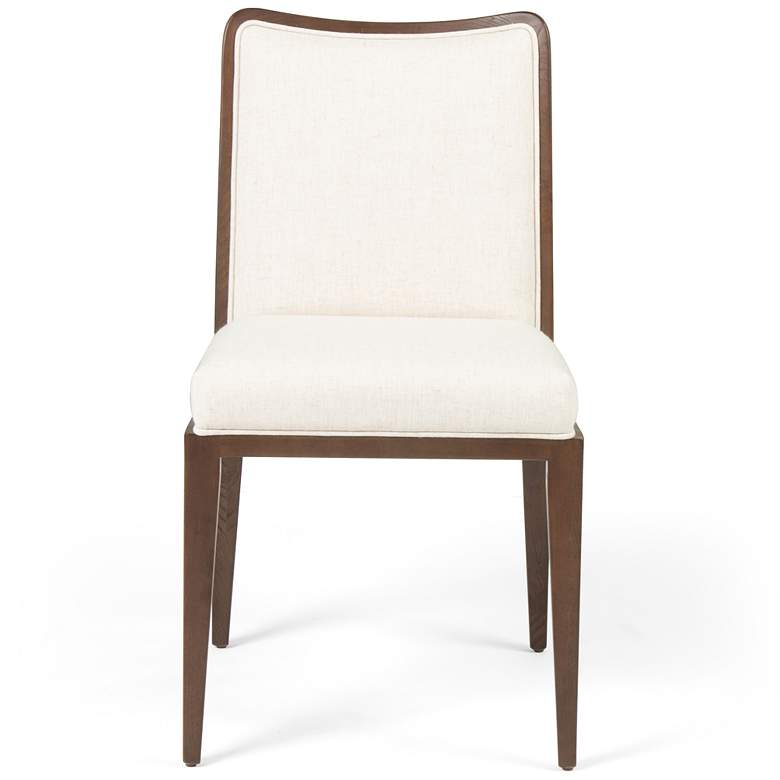 Image 7 Lydia Modern Flax White Dining Chair more views