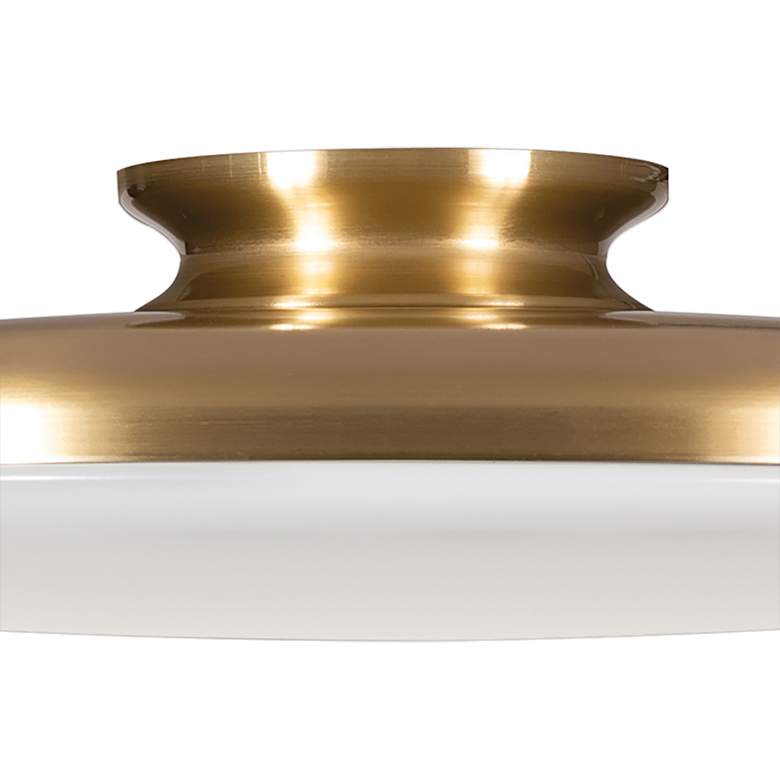 Image 3 Skye 19" Wide Round Satin Brass Metal LED Ceiling Light more views