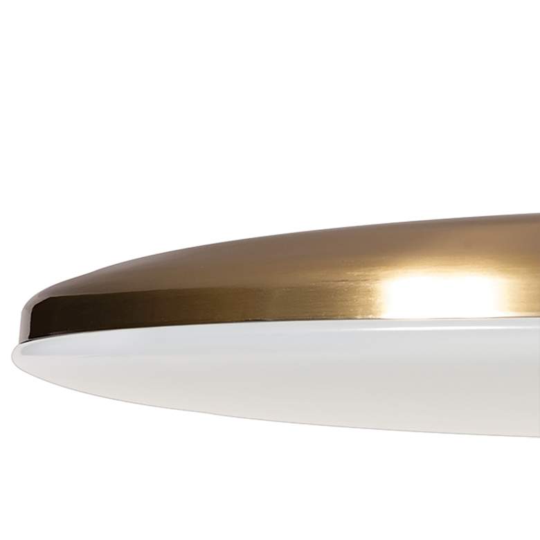 Image 4 Skye 19" Wide Round Satin Brass Metal LED Ceiling Light more views