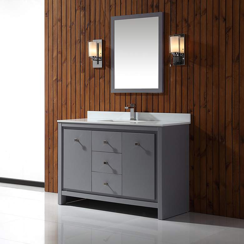 Kevin 48&quot; Wide Pebble Gray 2-Door Single Sink Vanity more views