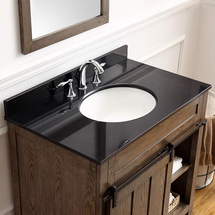 Oakland 36 Wide Classic Nutmeg 1 Door Single Sink Vanity 97r35 Lamps Plus - 36 Bathroom Vanity With Sink Top Views