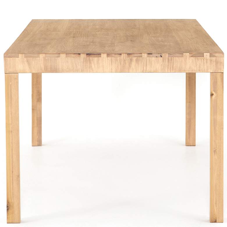 Image 7 Isador 78" Wide Rustic Poplar Dining Table more views