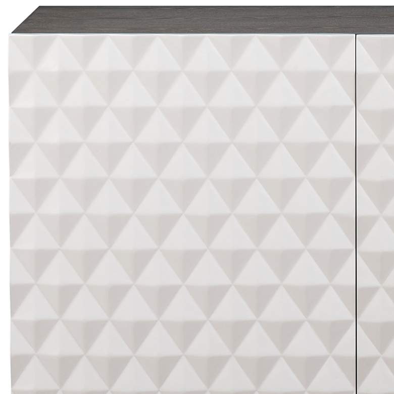 Bazan 40&quot; Wide 2-Door Dry Gray and White Hospitality Cabinet more views