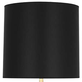 Robert Abbey Juno Brass Metal Table Lamp with Black Shade more views