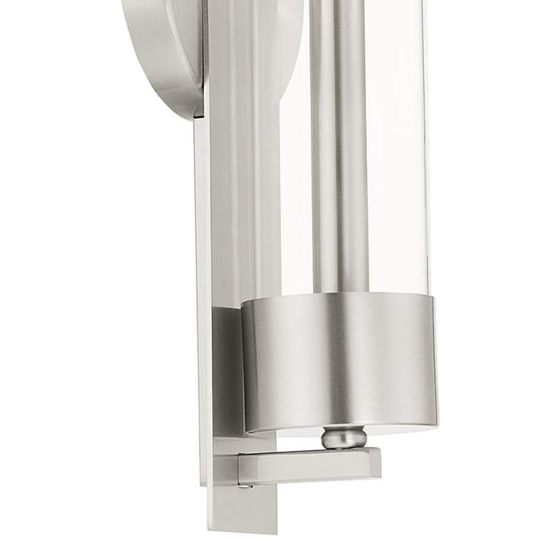 Castleton 18&quot;H Brushed Nickel and Cylinder Glass Wall Sconce more views