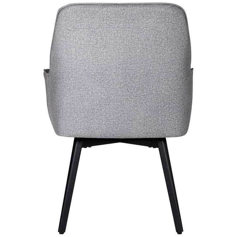 Image 6 Spire Heather Gray Fabric Luxe Swivel Accent Chair more views